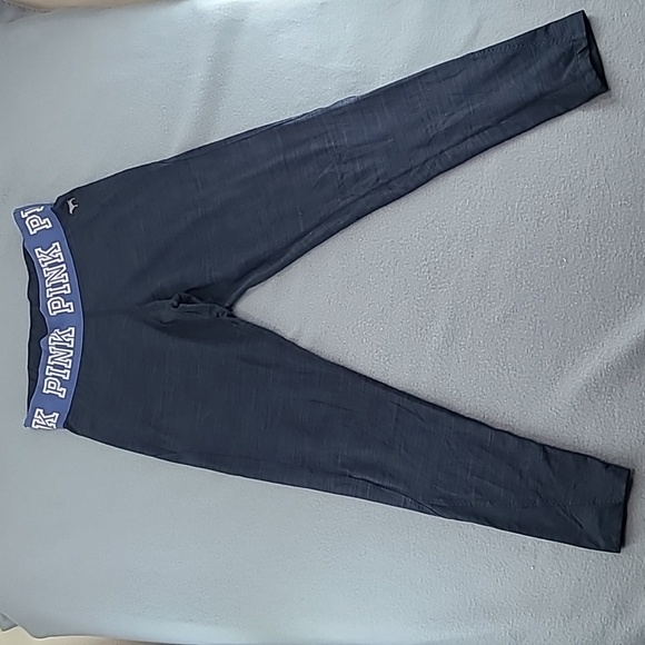 PINK Victoria's Secret Ultimate Gray Blue Leggings - Size Medium - Picture 1 of 11